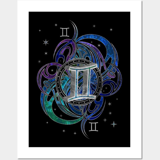 Gemini Zodiac Sign Air Element Wall Art by Nartissima